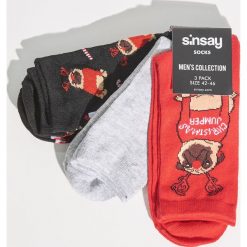 Męskie skarpetki świąteczne - Wielobarwn. Szare skarpety męskie Sinsay. Za 14.99 zł.