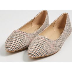 Baleriny w kratę - Wielobarwny. Szare baleriny damskie Sinsay, bez wzorów, bez obcasa. Za 29.99 zł.
