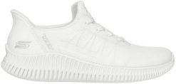 Buty damskie SKECHERS Slip-ins: BOBS Geo Lite (117413 - WHT) 39.5. Trampki i tenisówki damskie Skechers, bez wzorów, bez zapięcia. Za 393.93 zł.