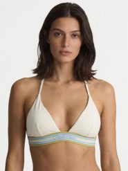 Calvin Klein Swimwear Góra od bikini LV00Q61214 Kremowy. Białe bikini damskie Calvin Klein Swimwear, m, bez wzorów. Za 249.99 zł.