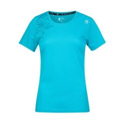 Koszulka damska Rafiki Akiyo. Niebieskie koszulki sportowe damskie Rafiki, bez wzorów, bez kołnierzyka, bez ramiączek, wspinaczkowe. Za 217.95 zł.