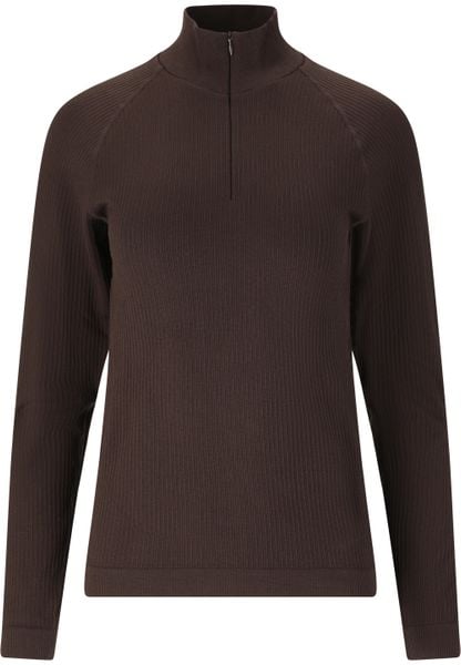 Sweter damski Athlecia Cozi. Brązowe swetry damskie Athlecia, l, bez wzorów, z dresówki, eleganckie, bez kołnierzyka, bez ramiączek, bez kaptura. Za 176.50 zł.