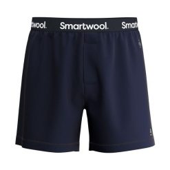 Bokserki z wełny merino Smartwool. Niebieskie bokserki męskie Smartwool, m, bez wzorów, z wełny. Za 256.95 zł.