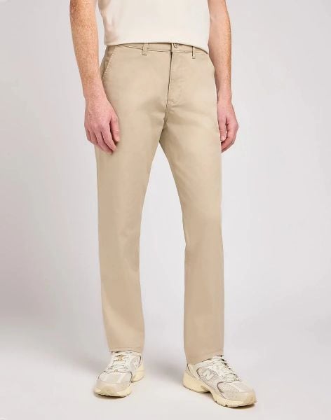 MESKIE SPODNIE MATERIALOWE LEE REGULAR CHINO STONE 112342929. Spodnie materiałowe męskie Lee, l, bez wzorów, z materiału. Za 219.99 zł.