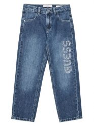 Guess Jeansy J5YA09 D45E0 Niebieski Regular Fit. Niebieskie jeansy dla dziewczynek Guess, z bawełny. Za 169.99 zł.