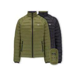 Kurtka puchowa Mac In A Sac. Niebieskie kurtki męskie Mac In A Sac, l, bez wzorów, z materiału, klasyczne, bez kaptura. Za 501.00 zł.