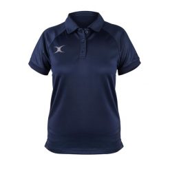 Damska koszulka polo Gilbert Evo. Niebieskie koszulki sportowe damskie gilbert, l, bez wzorów, z materiału, bez kołnierzyka, bez ramiączek, na fitness i siłownię. Za 301.50 zł.