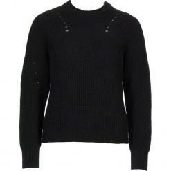 Sweter w kolorze czarnym. Czarne swetry damskie Gottardi, z wełny, z okrągłym kołnierzem. W wyprzedaży za 130.95 zł.