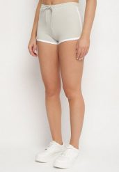 Jasnozielone Dresowe Szorty z Bawełny Ozdobione Lamówką Liravonneae. Zielone szorty sportowe damskie Born2be, l, bez wzorów, z bawełny, sportowe. Za 34.99 zł.