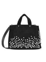 Juicy Couture Torebka BIJXT5522WYZ Czarny. Czarne torebki do ręki damskie Juicy Couture, z aplikacjami, z materiału, bez dodatków. Za 419.99 zł.