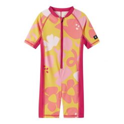 Kombinezon UPF 50+ dziecięcy Reima Vesihiisi. Brązowe kąpielówki dla chłopców Reima, bez wzorów. Za 179.99 zł.