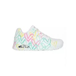 Baskets Femme UNO - CHANGED LOVE Skechers WMLT 177982 Blanc SKECHERS. Białe obuwie sportowe damskie Skechers, bez wzorów, z materiału, trekkingowe, Skechers Sport. W wyprzedaży za 370.00 zł.