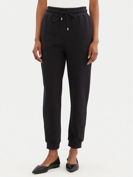 PINKO Spodnie dresowe 100371 A2BZ Czarny Regular Fit. Czarne spodnie dresowe damskie Pinko, l, bez wzorów, z bawełny. Za 429.99 zł.