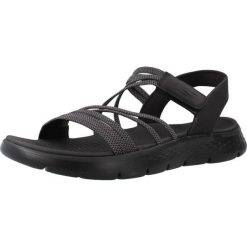 Sandały SKECHERS GO WALK FLEX Czarny. Czarne sandały damskie Skechers, bez wzorów, z syntetyku, bez obcasa, bez zapięcia. Za 232.99 zł.