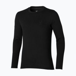 Longsleeve piłkarski męski Mizuno Sergio Ramos czarna P2MA2S5509. Czarne koszulki sportowe męskie Mizuno, m, bez wzorów, bez kołnierzyka, bez ramiączek, do piłki nożnej. Za 129.99 zł.