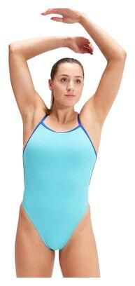 Strój Kąpielowy Speedo Solid Vback – Fluo Arctic/True Cobalt – Rozmiar 36. Niebieskie kostiumy jednoczęściowe damskie Speedo, bez wzorów, z materiału, sportowe, na fitness i siłownię. Za 196.66 zł.