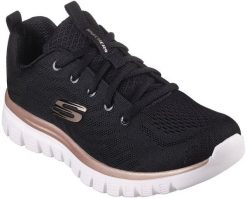 Skechers Skechers damskie buty sportowe GRACEFUL-GET CONNECTED 12615 BKGD BLACK/GOLD 38. Czarne obuwie sportowe damskie Skechers, bez wzorów. Za 249.99 zł.