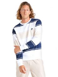 Minimalistyczne męskie bluzy z okrągłym dekoltem z organicznej bawełny. Białe bluzy męskie LEONE 1947 APPAREL, m, bez wzorów, z bawełny, bez kaptura. Za 105.21 zł.