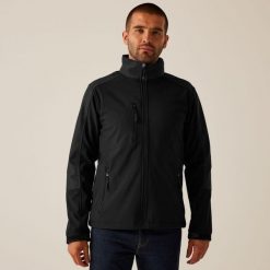 Softshell roboczy męski Hydroforce z kapturem. Brązowe kurtki męskie Regatta, m, bez wzorów, z softshellu, trekkingowe. Za 349.99 zł.