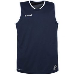 Jersey Spalding Move. Niebieskie koszulki sportowe męskie Spalding, bez wzorów, z jersey, bez kołnierzyka, bez ramiączek, do koszykówki. Za 104.90 zł.