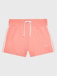 Guess Szorty sportowe J3GD20 KBO62 Różowy Relaxed Fit. Czerwone spodenki dla dziewczynek Guess, z aplikacjami, z syntetyku, sportowe. Za 149.99 zł.