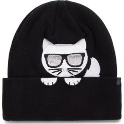 Czapka KARL LAGERFELD - K/Ikonik Chouette Beanie 86KW3407 Black 999. Czarne czapki i kapelusze damskie KARL LAGERFELD, z materiału. Za 279.00 zł.