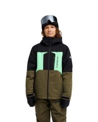 Kurtka śniegowa techniczna dla Chłopcy DAWSON 10K Zielony. Zielone kurtki i płaszcze dla chłopców Quiksilver, bez wzorów, z materiału, bez kaptura. Za 599.99 zł.