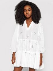 Seafolly Sukienka letnia Embroidery 54155 Biały Regular Fit. Białe sukienki damskie Seafolly, na lato, m, bez wzorów, z bawełny, bez kołnierzyka, bez ramiączek. Za 319.99 zł.