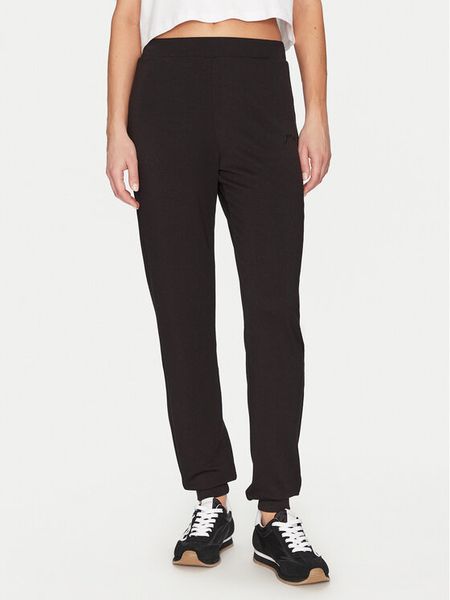 Guess Spodnie materiałowe O5GB05 KCQP2 Czarny Regular Fit. Czarne spodnie materiałowe damskie Guess, s, z aplikacjami, z materiału. Za 129.99 zł.