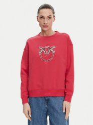 PINKO Bluza Nelly 100534 A2G8 Czerwony Regular Fit. Czerwone bluzy damskie Pinko, s, bez wzorów, z bawełny, bez kaptura. Za 499.99 zł.