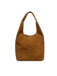 Calvin Klein Torebka Slouchy Suede Leather Medium Bag LV04F3597G Brązowy. Brązowe torebki do ręki damskie Calvin Klein, bez wzorów, ze skóry, bez dodatków. Za 1,099.00 zł.