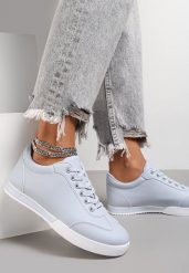 Niebieskie Sneakersy Turning Away. Niebieskie obuwie sportowe damskie Renee, bez wzorów. Za 69.99 zł.