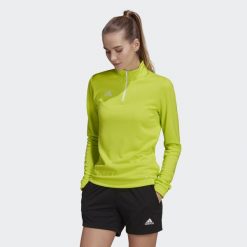 Bluza piłkarska damska Adidas Entrada 22 Training Top. Żółte bluzy damskie Adidas, xs, bez wzorów, bez kaptura. Za 100.99 zł.