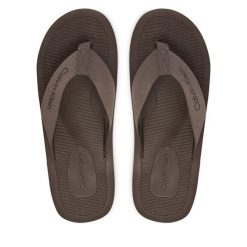 Japonki Calvin Klein. Brązowe klapki męskie Calvin Klein. Za 189.99 zł.