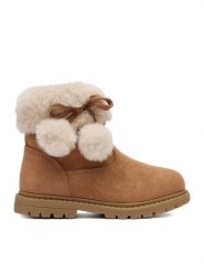 DeeZee Kozaki CEO-CM260103-12 Brązowy. Brązowe buty zimowe dziewczęce DeeZee, bez wzorów, z materiału, bez zapięcia. Za 129.99 zł.