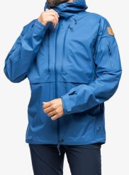 Kurtka wodoodporna męska Fjallraven Keb Eco-Shell Jacket. Niebieskie kurtki męskie Fjällräven, na zimę, m, bez wzorów, biznesowe, bez kaptura. Za 1,869.99 zł.