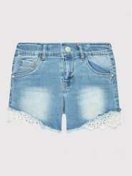 NAME IT Szorty jeansowe 13197440 Niebieski Slim Fit. Niebieskie spodenki dla dziewczynek Name it, bez wzorów, z bawełny. Za 89.99 zł.