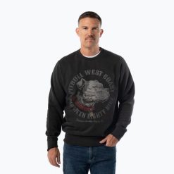 Bluza męska Pitbull Strenght & Respect Crewneck. Szare bluzy sportowe męskie PITBULL, l, bez wzorów, z bawełny, bez kaptura, na fitness i siłownię. Za 209.99 zł.