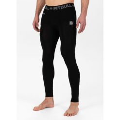 Legginsy do MMA męskie Pitbull West Coast Performance Small Logo. Czarne legginsy sportowe męskie PITBULL, m, bez wzorów. Za 159.00 zł.