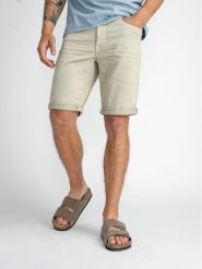 Petrol Industries Szorty jeansowe M-1030-SHO005 Beżowy Regular Fit. Brązowe szorty męskie Petrol Industries, m, bez wzorów, z bawełny. Za 199.99 zł.