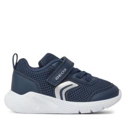 Sneakersy Geox. Niebieskie trampki i tenisówki chłopięce Geox, bez wzorów, bez zapięcia. Za 129.99 zł.