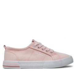 Tenisówki Pepe Jeans. Czerwone trampki i tenisówki dziewczęce Pepe Jeans, bez wzorów, z jeansu, bez zapięcia. Za 159.99 zł.