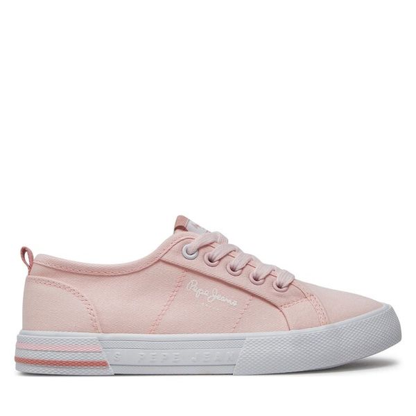 Tenisówki Pepe Jeans. Czerwone trampki i tenisówki dziewczęce Pepe Jeans, bez wzorów, z jeansu, bez zapięcia. Za 141.99 zł.
