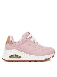 Skechers Sneakersy Uno Gen1-Shimmer Away 310545L/PNK Różowy. Czerwone buty sportowe dziewczęce Skechers, bez wzorów, ze skóry, bez zapięcia. Za 199.99 zł.