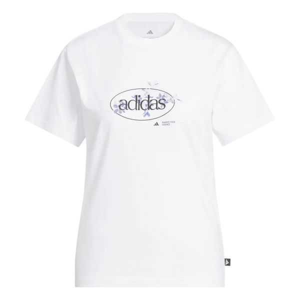 Koszulka damska ADIDAS W Elem Flrl Tee XS. T-shirty damskie Adidas, xs, bez wzorów, z bawełny, klasyczne, bez kołnierzyka. Za 139.00 zł.