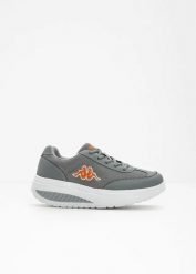 Sneakersy Kappa na lekkiej platformie. Szare obuwie sportowe damskie bonprix, bez wzorów. Za 179.99 zł.