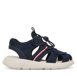 Sandały Tommy Hilfiger. Niebieskie sandały chłopięce Tommy Hilfiger, bez zapięcia. Za 319.99 zł.