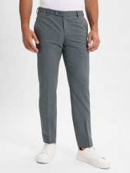 Finshley & Harding spodnie garniturowe z zawartością wełny dziewiczej - Mitch Mężczyźni Modern Fit zielony, 26. Zielone eleganckie spodnie męskie Finshley & Harding, m, bez wzorów, z wełny. Za 379.95 zł.