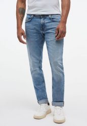 MUSTANG VEGAS SLIM MĘSKIE SPODNIE JEANSOWE JEANSY DŻINSY DENIM BLUE 1015043 5000 202, W32 L30. Niebieskie jeansy męskie Mustang, l, bez wzorów, z bawełny, klasyczne. Za 229.99 zł.