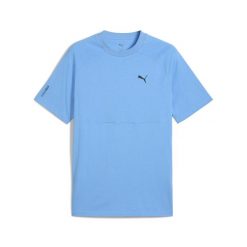 Męska koszulka PUMATECH PUMA Team Light Blue. Niebieskie buty sportowe męskie Puma, bez zapięcia, na fitness i siłownię. W wyprzedaży za 79.00 zł.